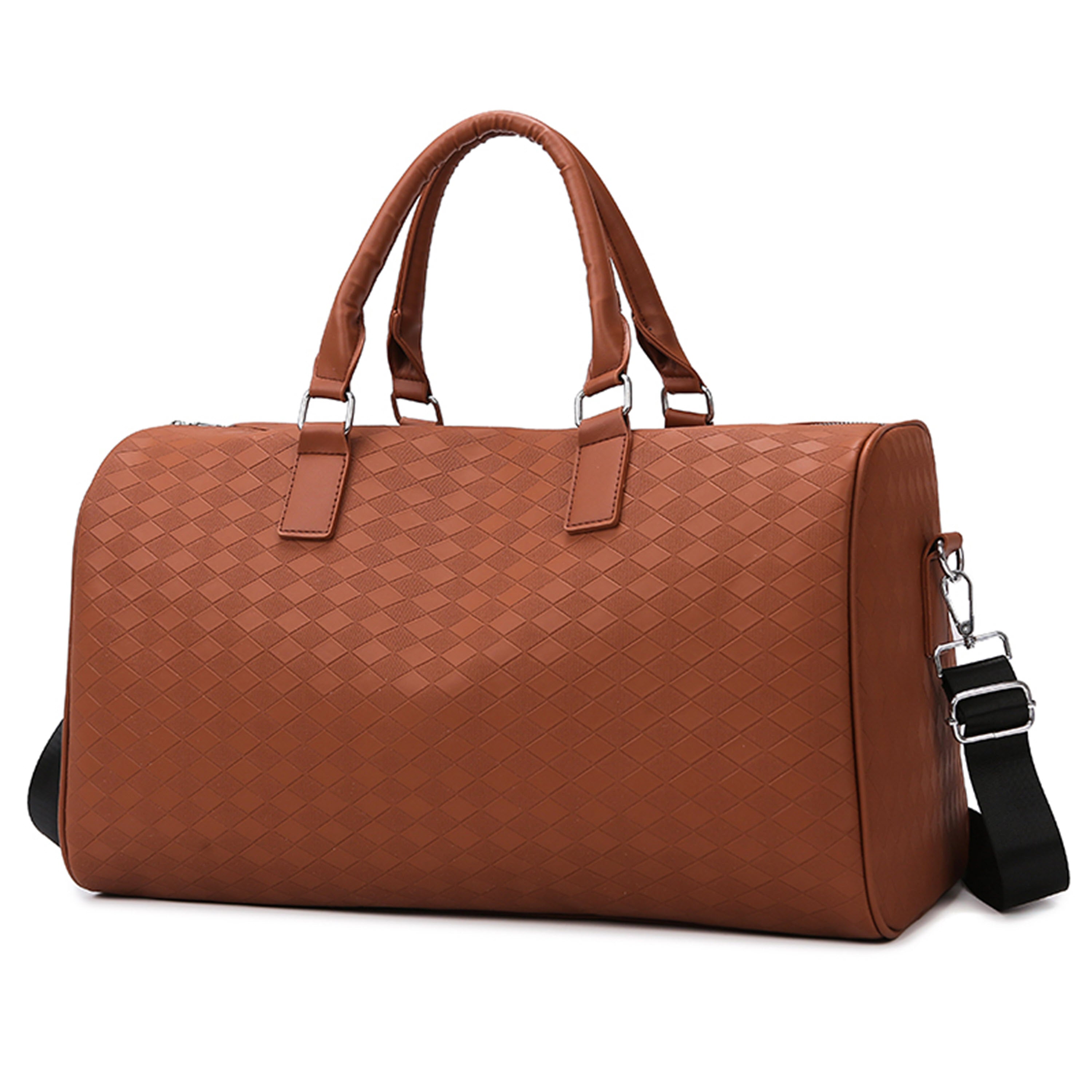 Duffel Bag - Leather Duffle Weekender Overnight Tote - Carry On Suitcase Strap on Luggage